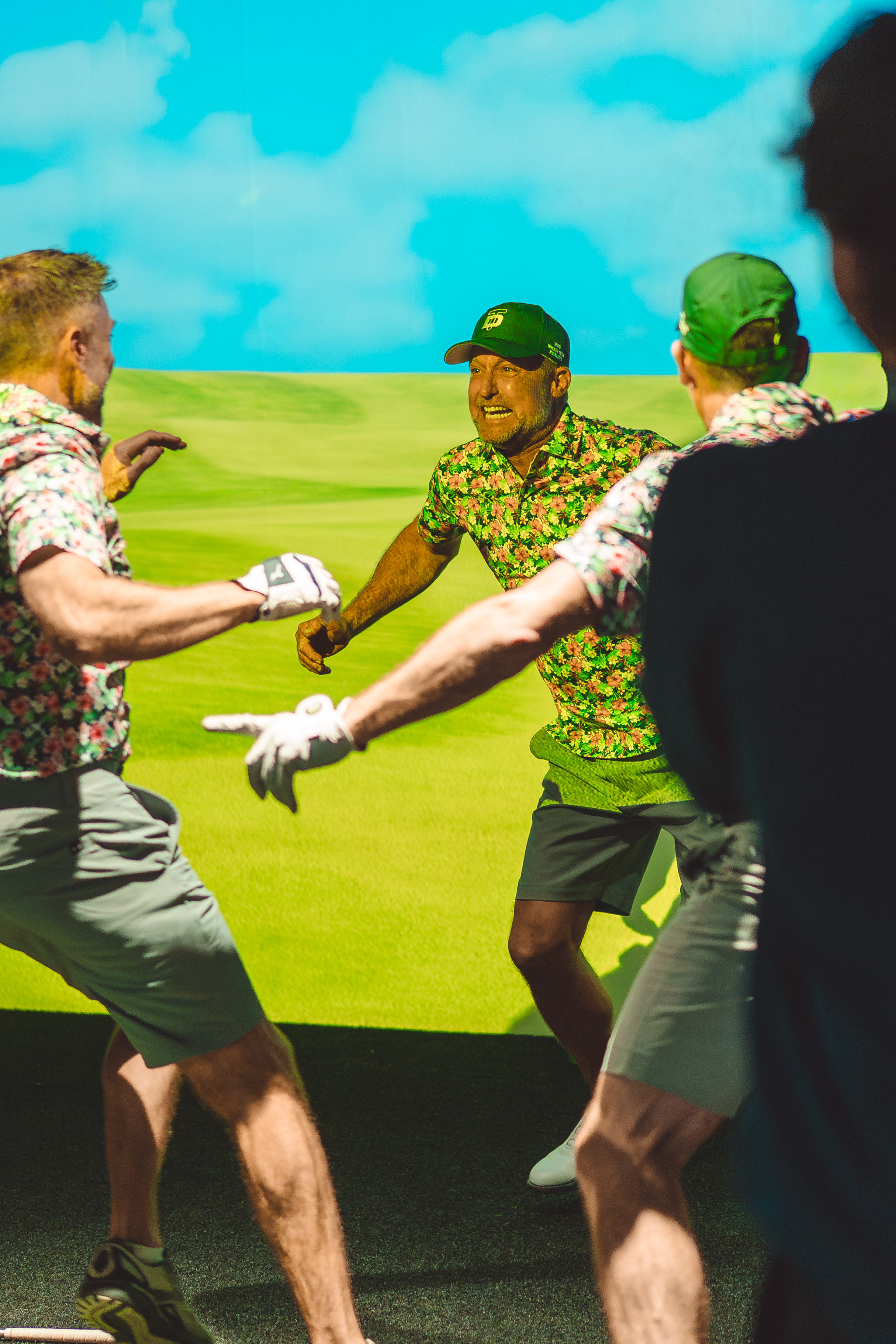 Dream Team players celebrating at GolfSpace